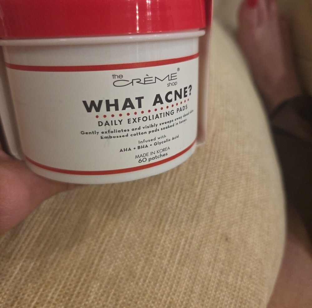 Creme Shop 2 Btls What Acne & 1 Tub Daily Exfoliating Pads NIB Trio - Picture 7 of 9